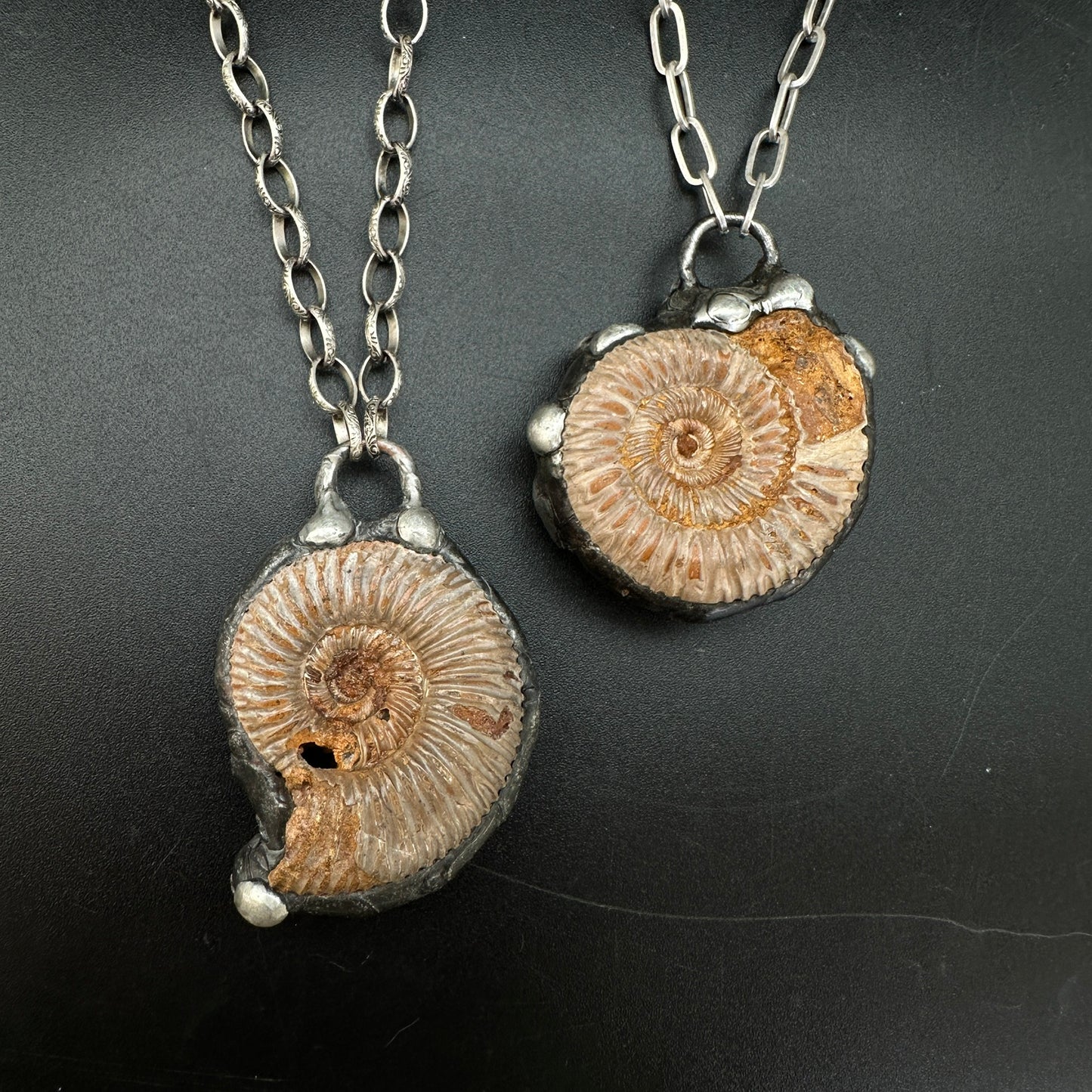 Spirals ~ Moroccan Fossil Ammonite Necklace