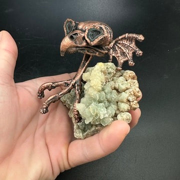 Horatio ~ Owl Hybrid Critter Copper Electroformed