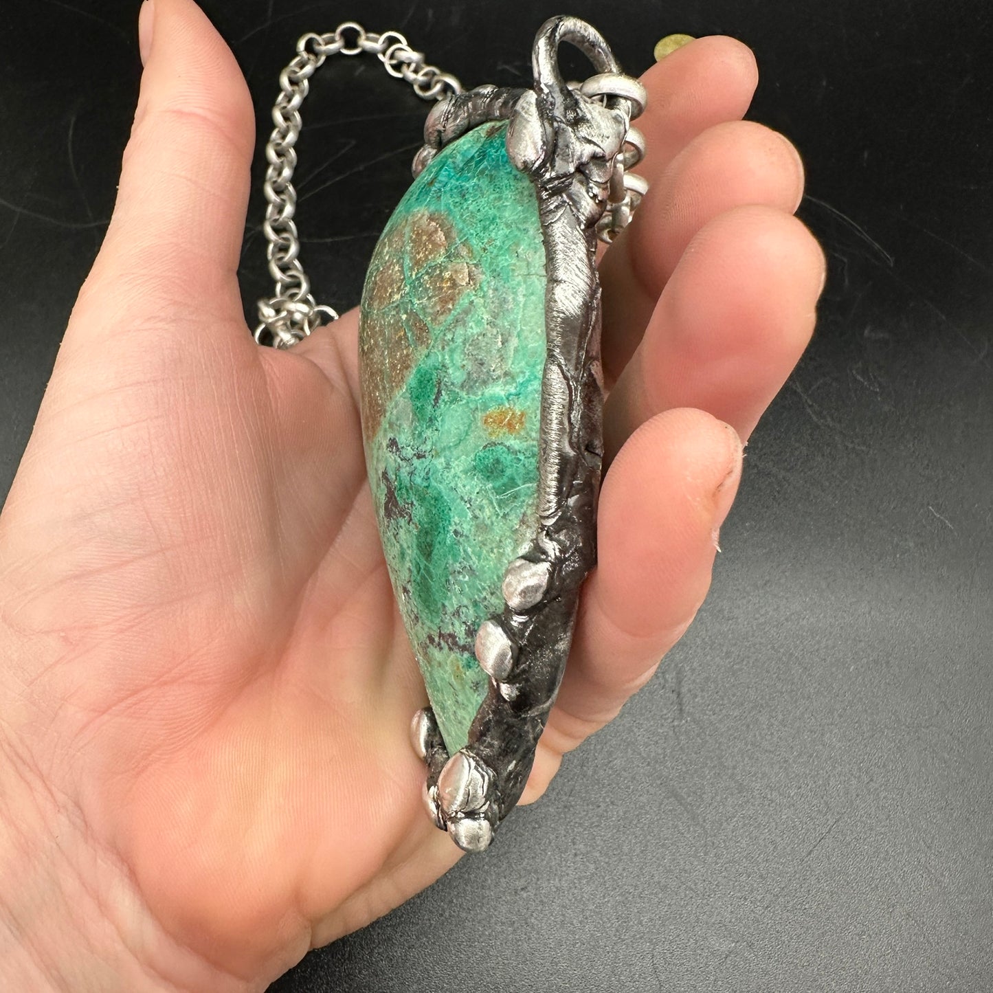 Terra ~ Large Chrysocolla Necklace