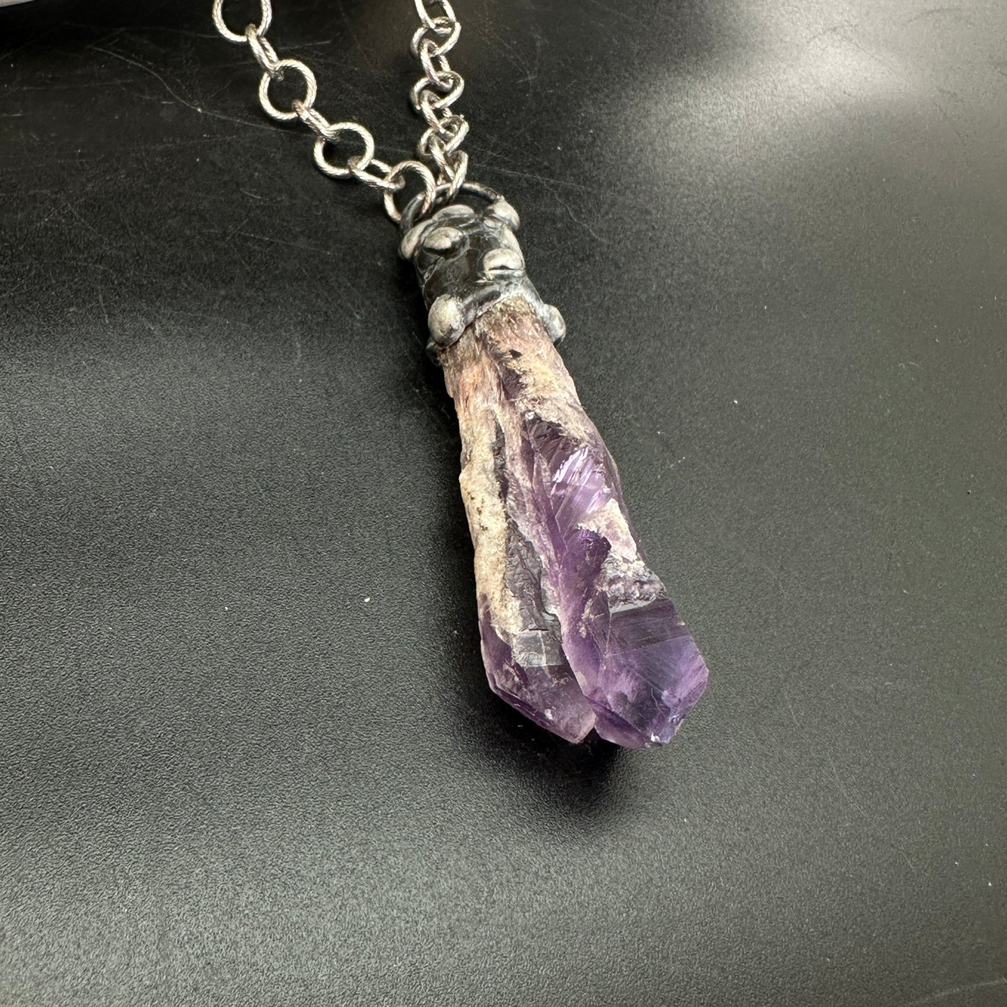 Conjure ~ Raw Amethyst Point Necklace