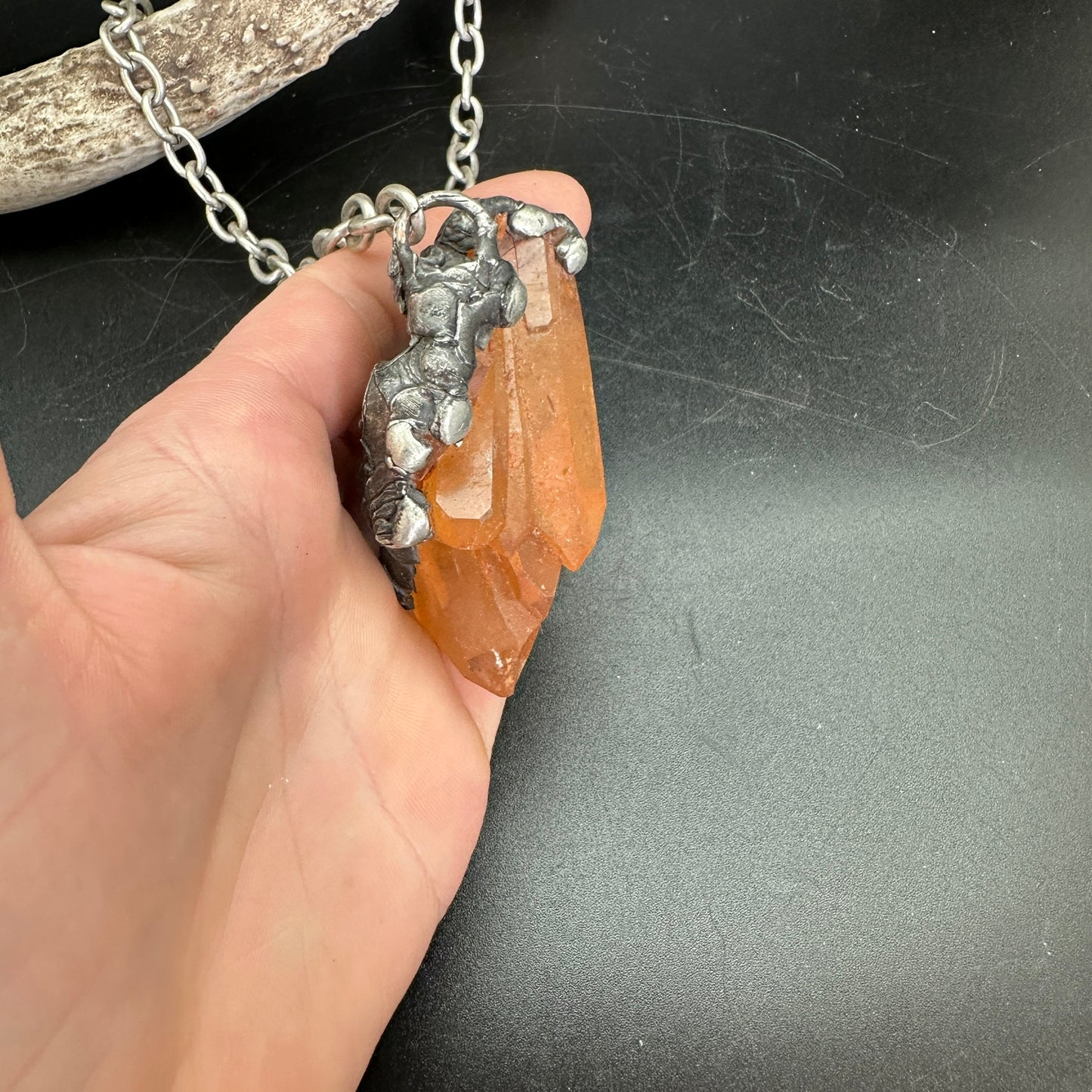 Deja Vu ~ Tangerine Quartz Necklace