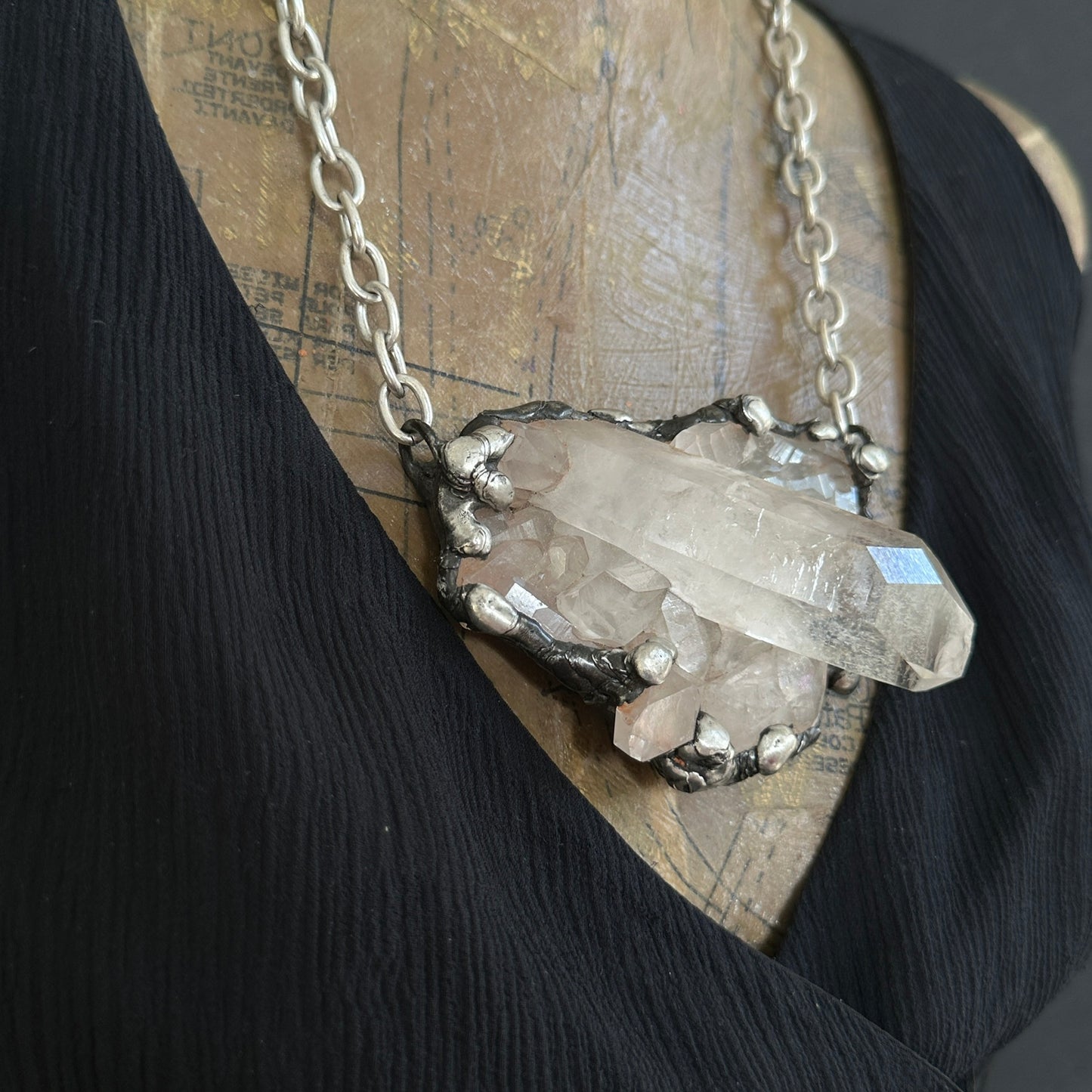 Broadcast ~ Quartz Cluster Necklace