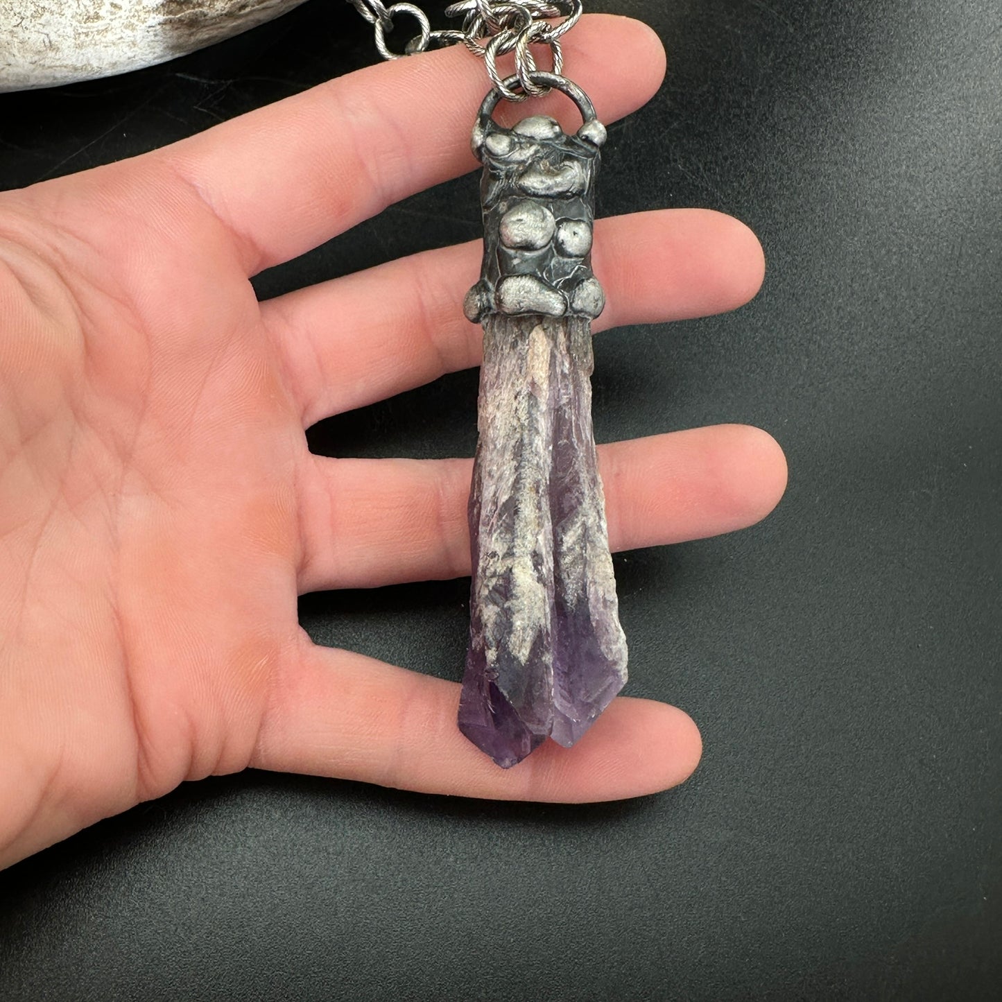 Conjure ~ Raw Amethyst Point Necklace