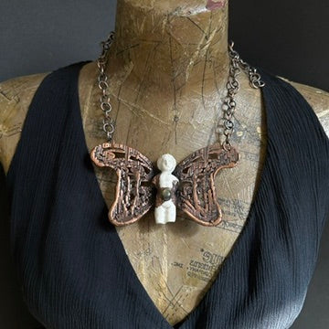 Flying Charlotte ~ Winged Antique Charlotte Doll Necklace