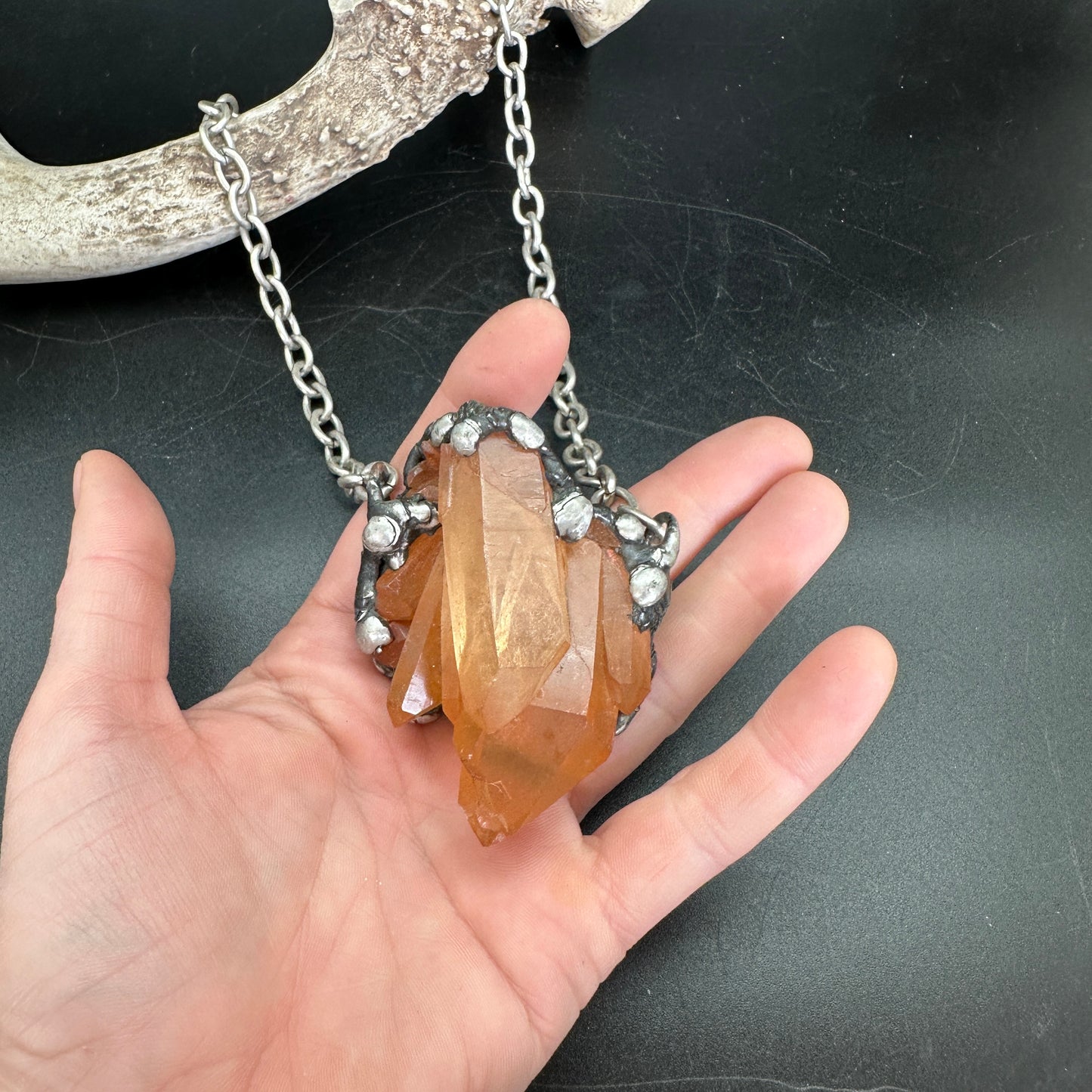 Deja Vu ~ Tangerine Quartz Necklace