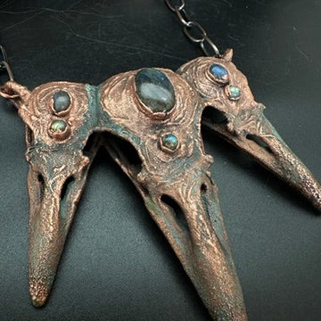 Rival ~ Raven Copper Electroformed Necklace