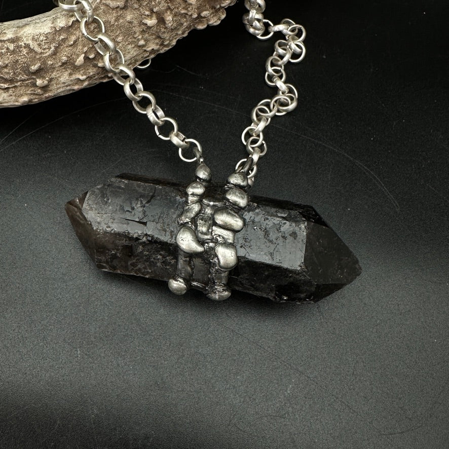 Strive ~  Smoky Quartz Point Necklace