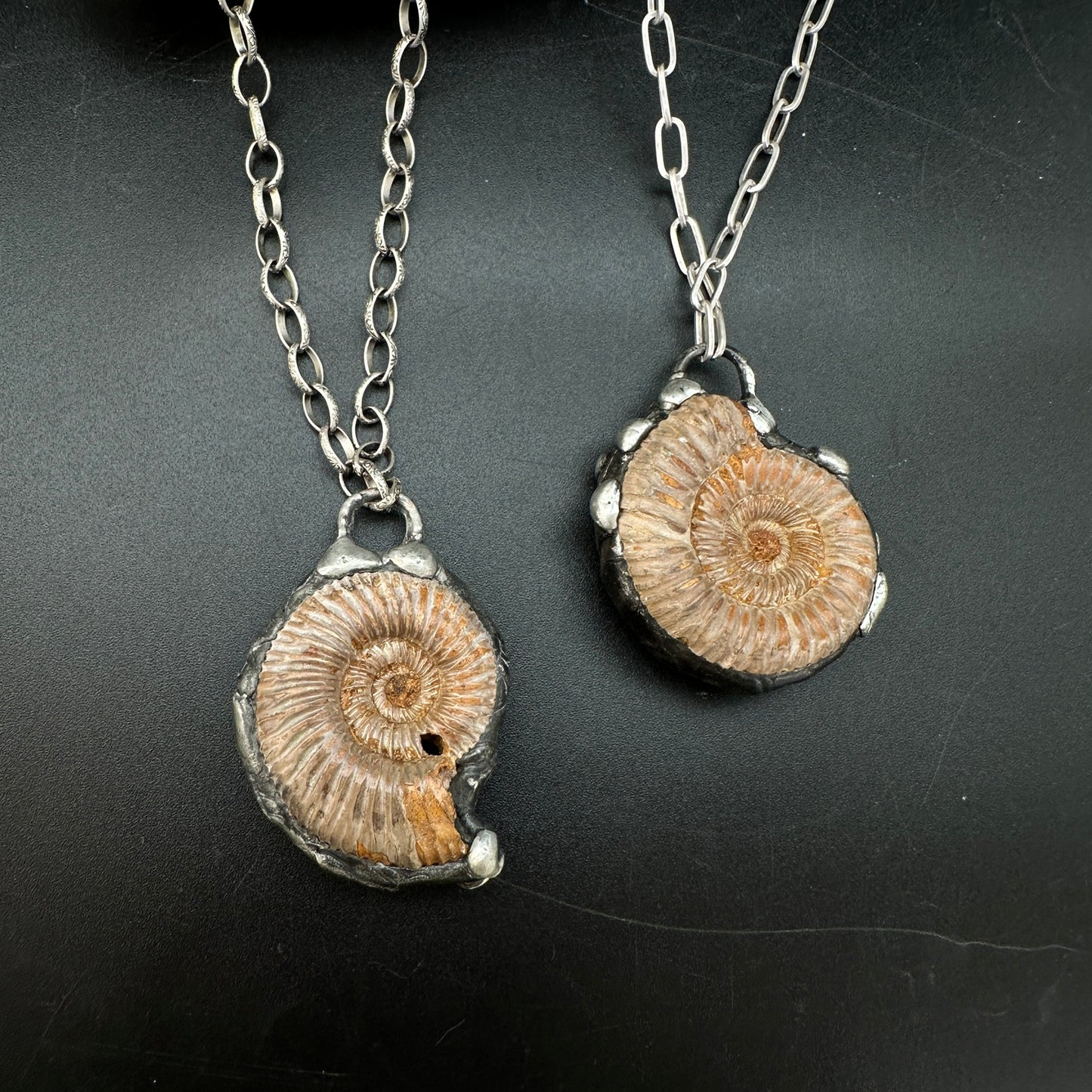 Spirals ~ Moroccan Fossil Ammonite Necklace