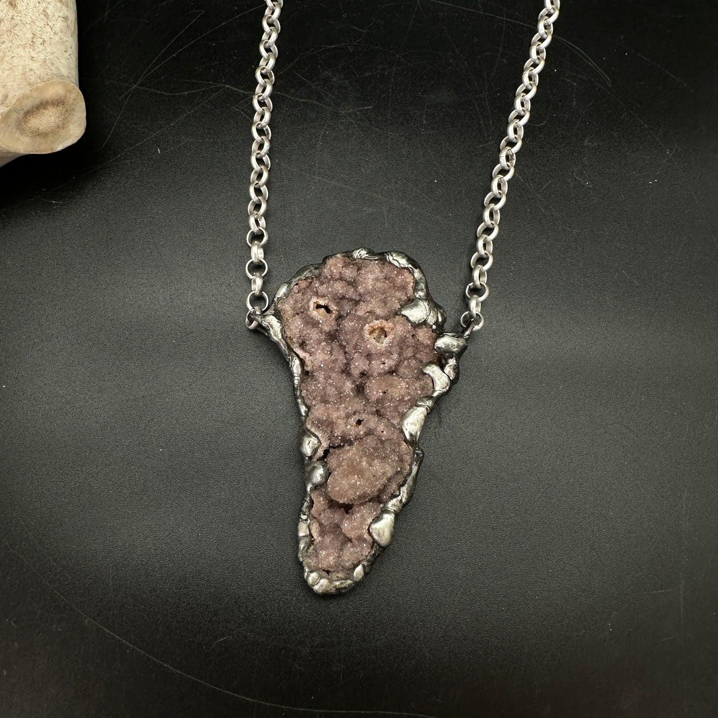 Road Less Traveled ~ Turkish Amethyst Druzy Crystal Necklace