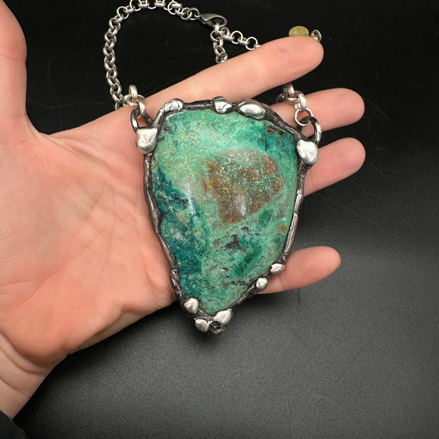 Terra ~ Large Chrysocolla Necklace