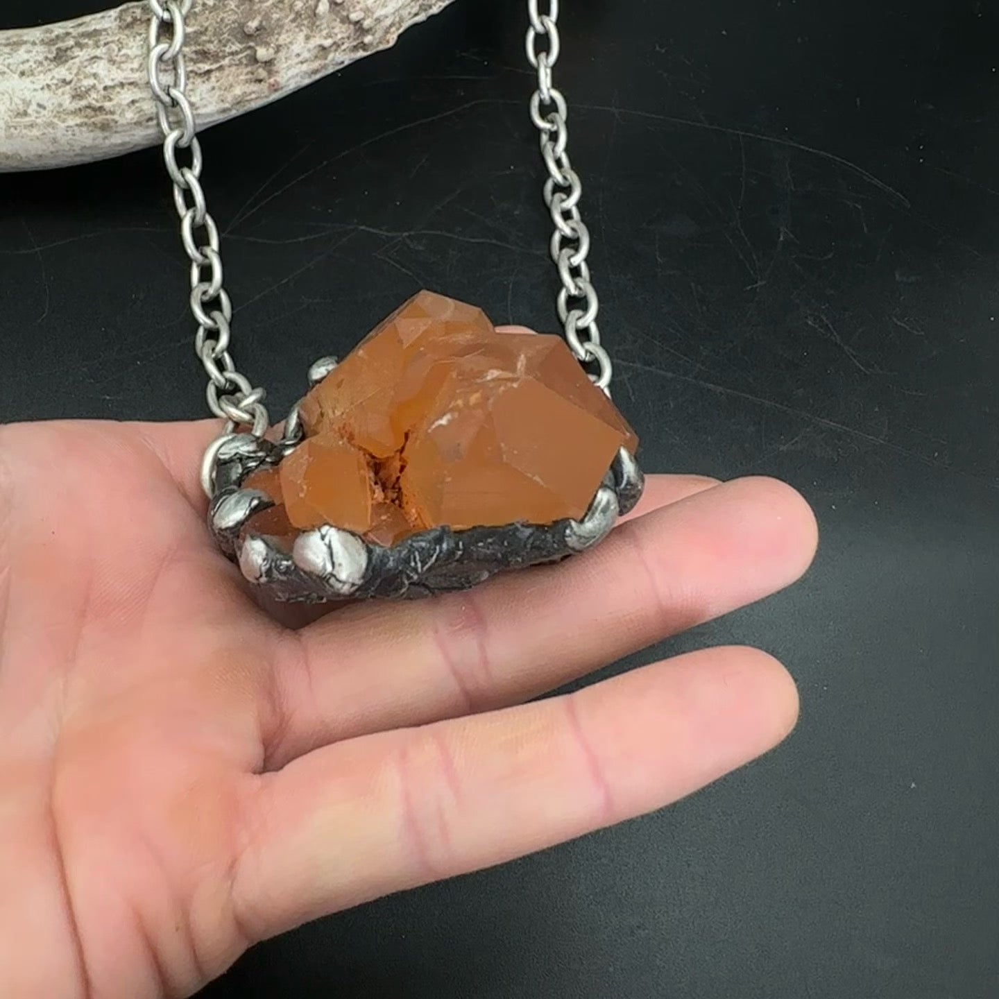 Deja Vu ~ Tangerine Quartz Necklace