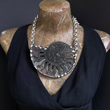 Fibonacci ~ Massive Fossil Ammonite Necklace