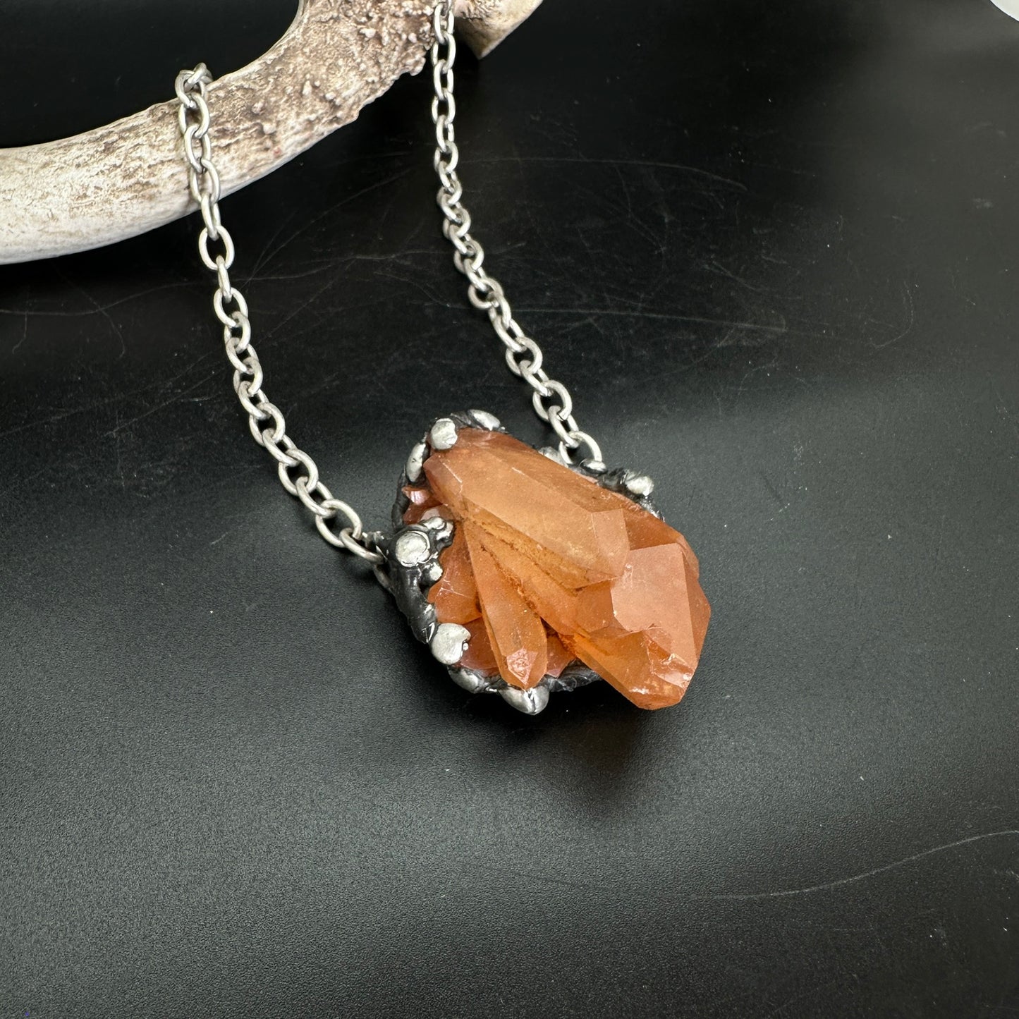 Deja Vu ~ Tangerine Quartz Necklace