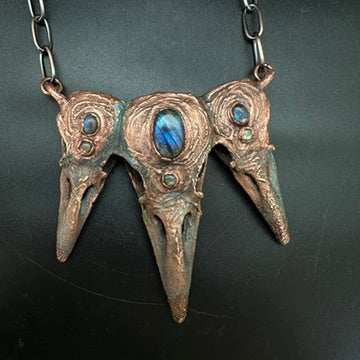 Rival ~ Raven Copper Electroformed Necklace