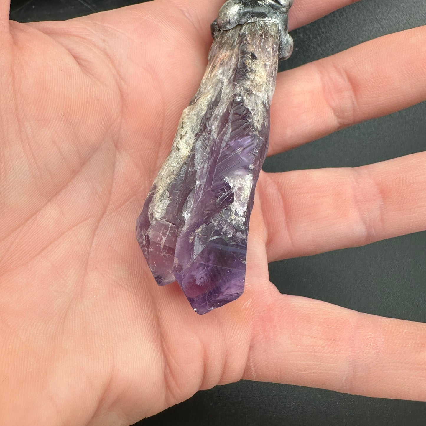 Conjure ~ Raw Amethyst Point Necklace