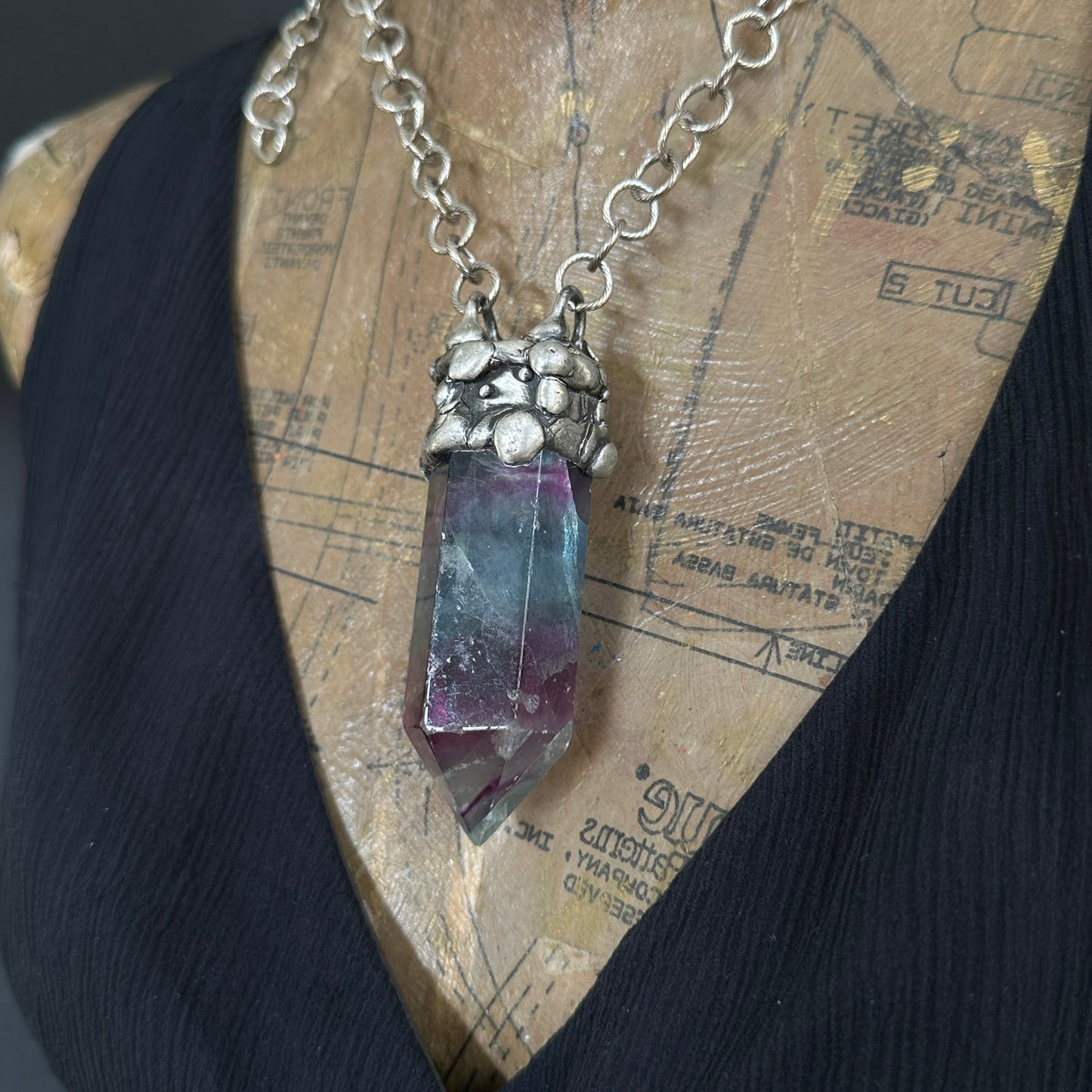 Magi ~ Dark Purple Fluorite Necklace