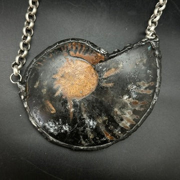 Fibonacci ~ Massive Fossil Ammonite Necklace