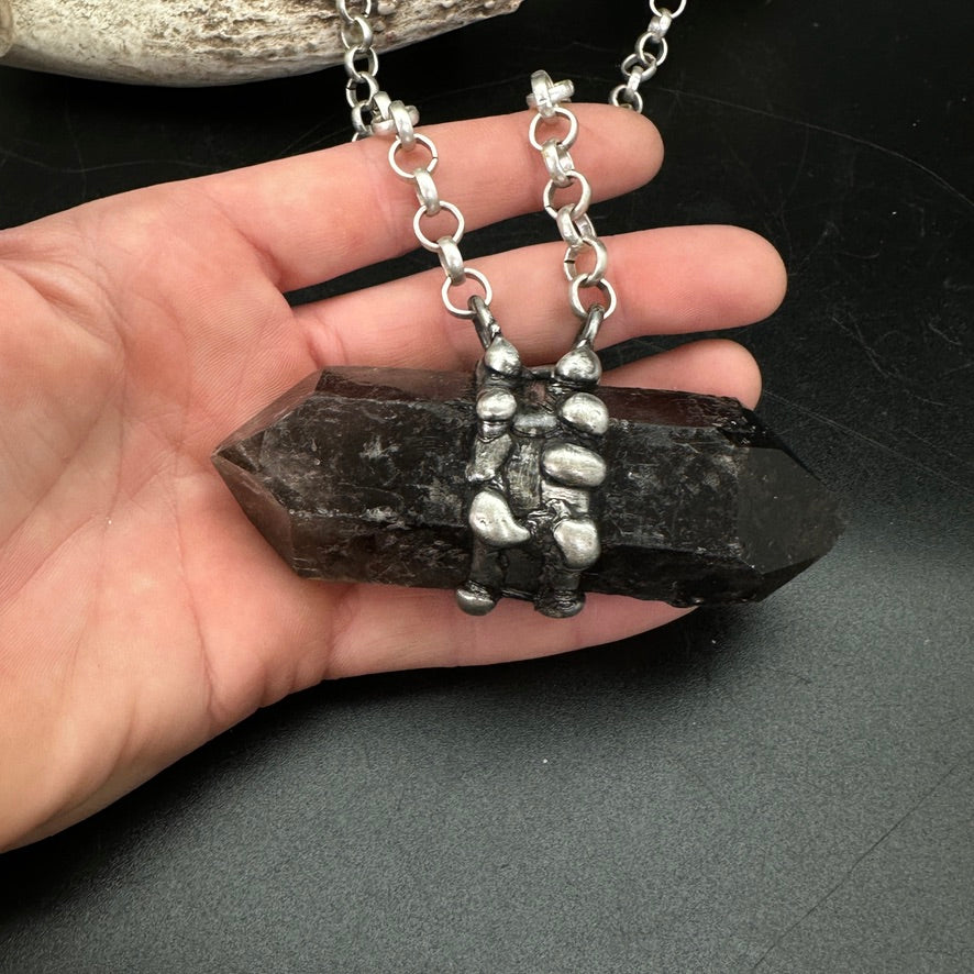 Strive ~  Smoky Quartz Point Necklace