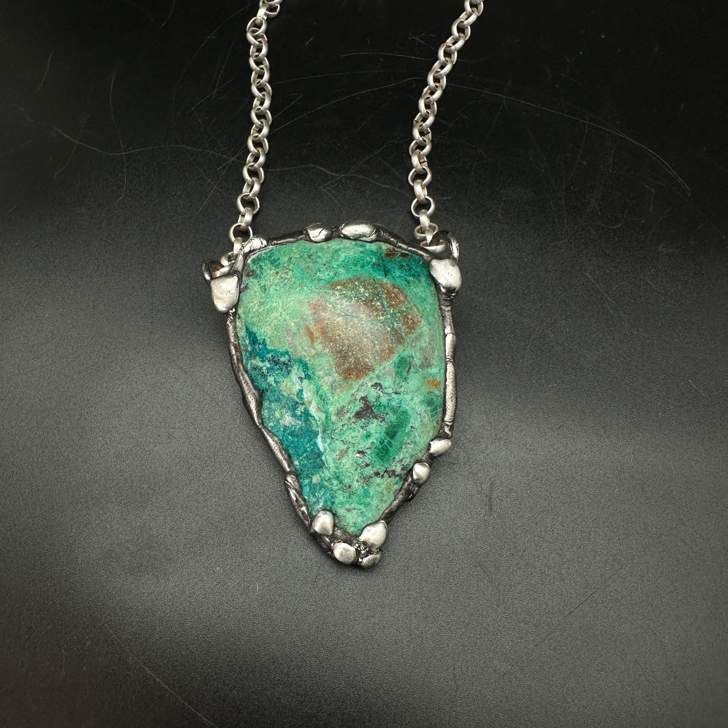 Terra ~ Large Chrysocolla Necklace