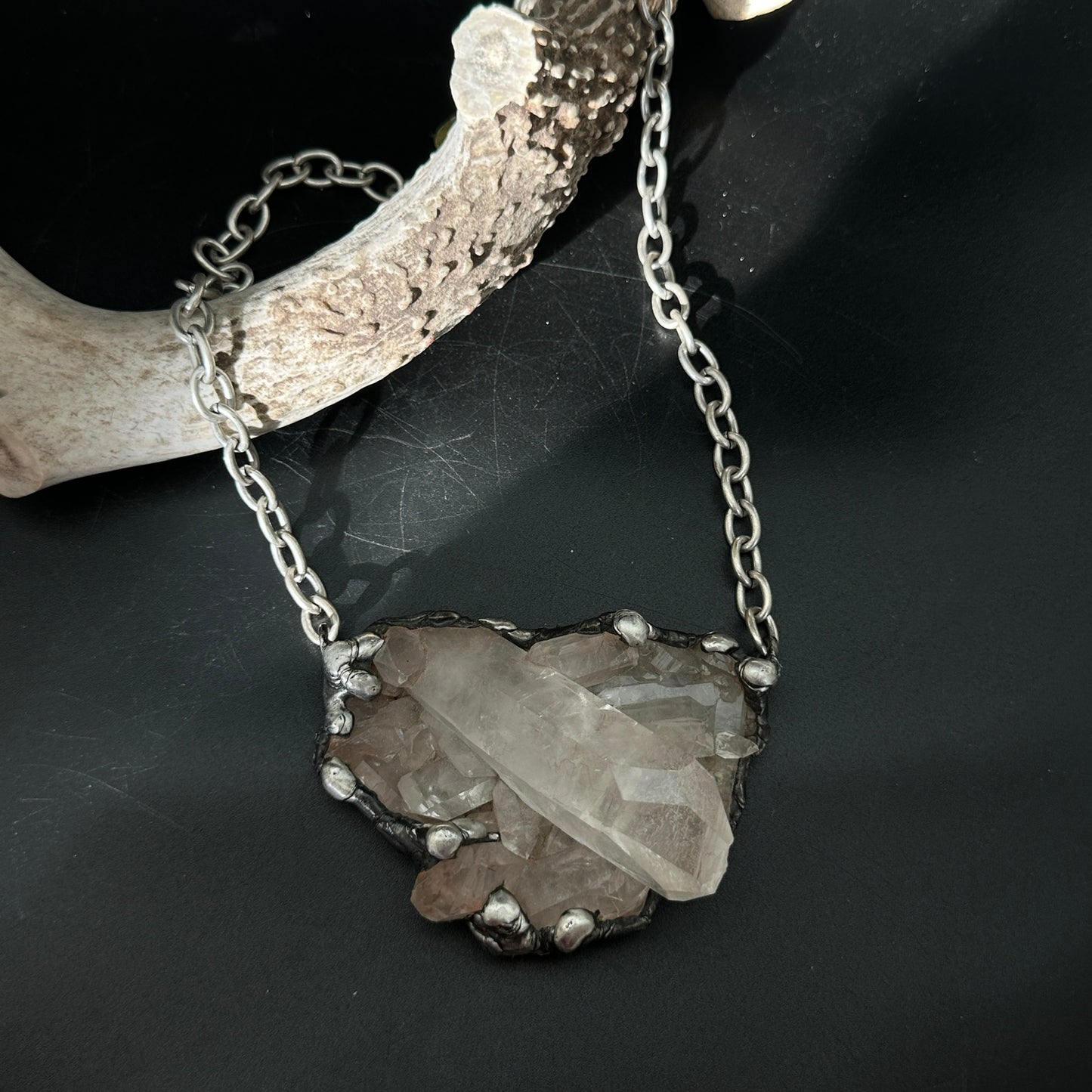 Broadcast ~ Quartz Cluster Necklace