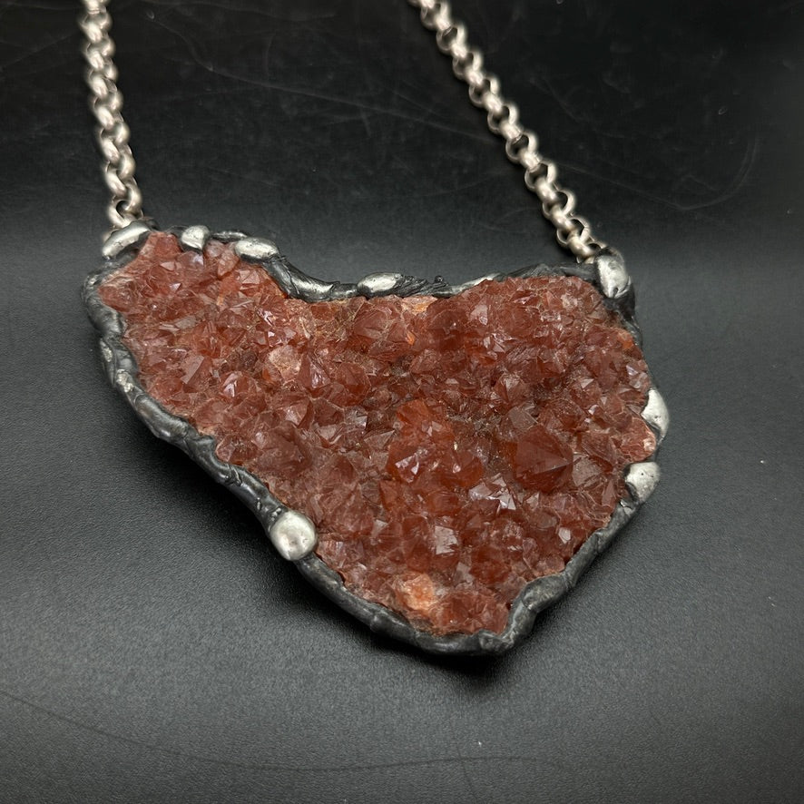 Open ~ Red Quartz Statement Necklace