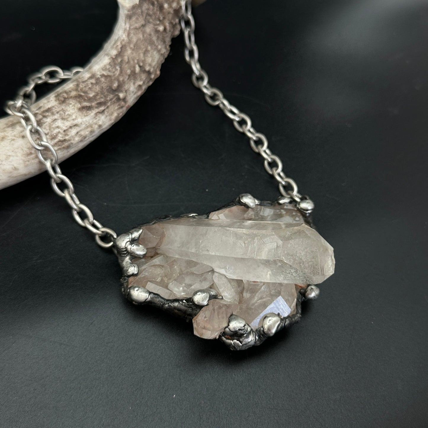 Broadcast ~ Quartz Cluster Necklace