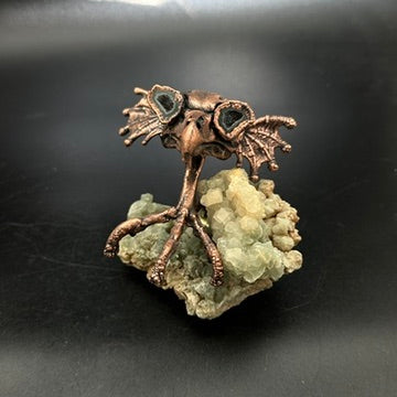 Horatio ~ Owl Hybrid Critter Copper Electroformed