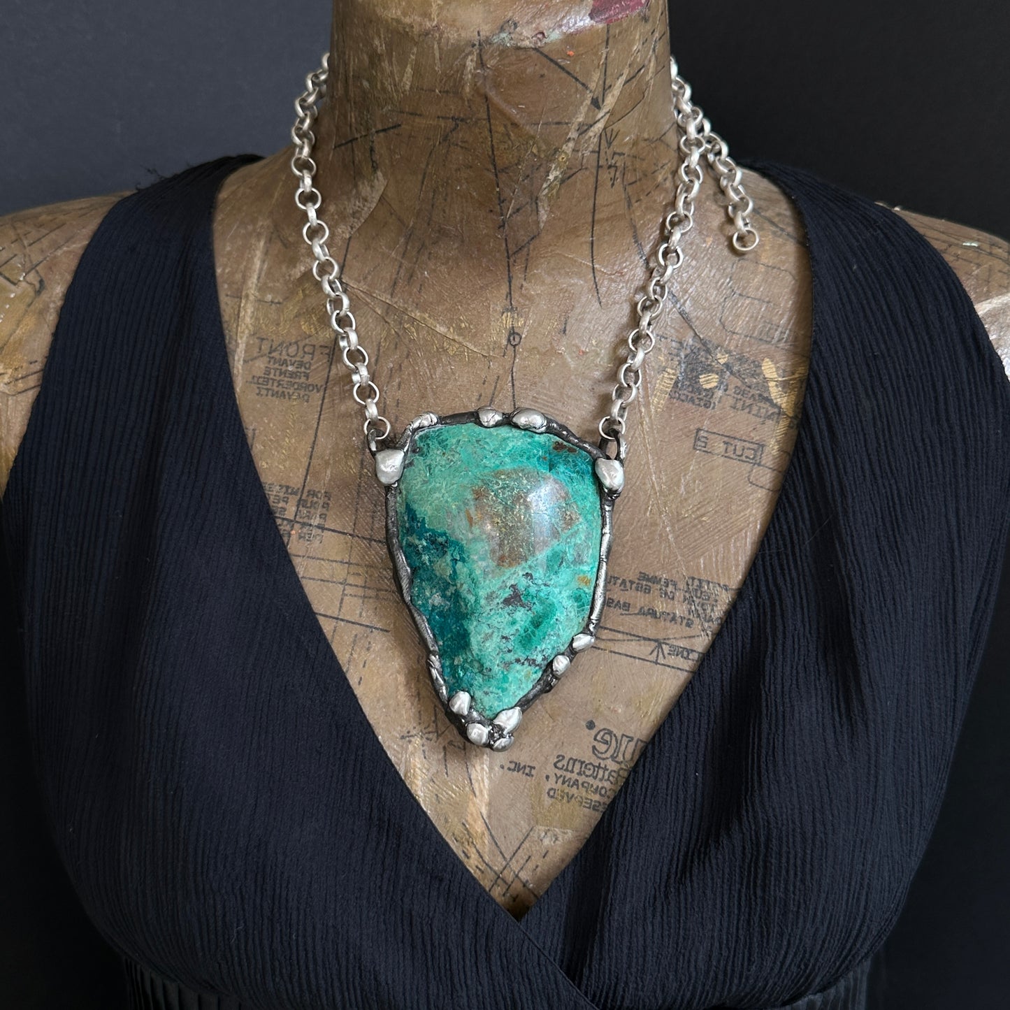 Terra ~ Large Chrysocolla Necklace