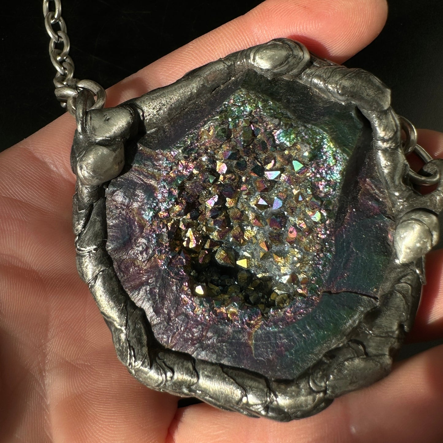 Majestical ~ Unicorn Quartz Geode Necklace