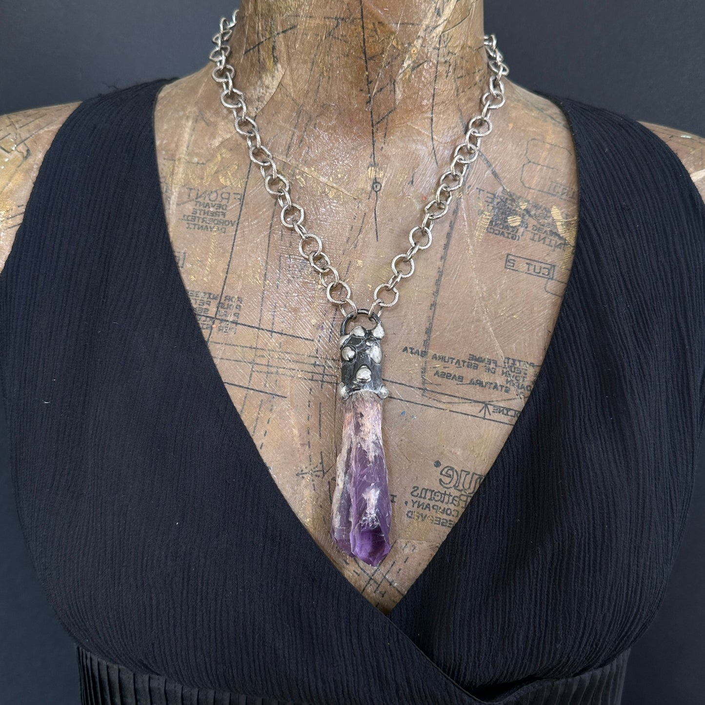 Conjure ~ Raw Amethyst Point Necklace