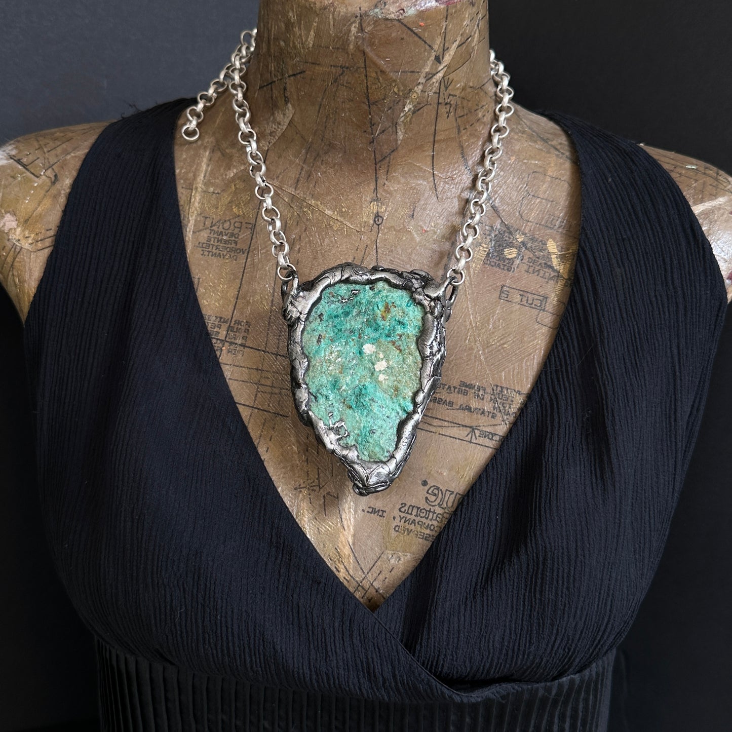 Terra ~ Large Chrysocolla Necklace