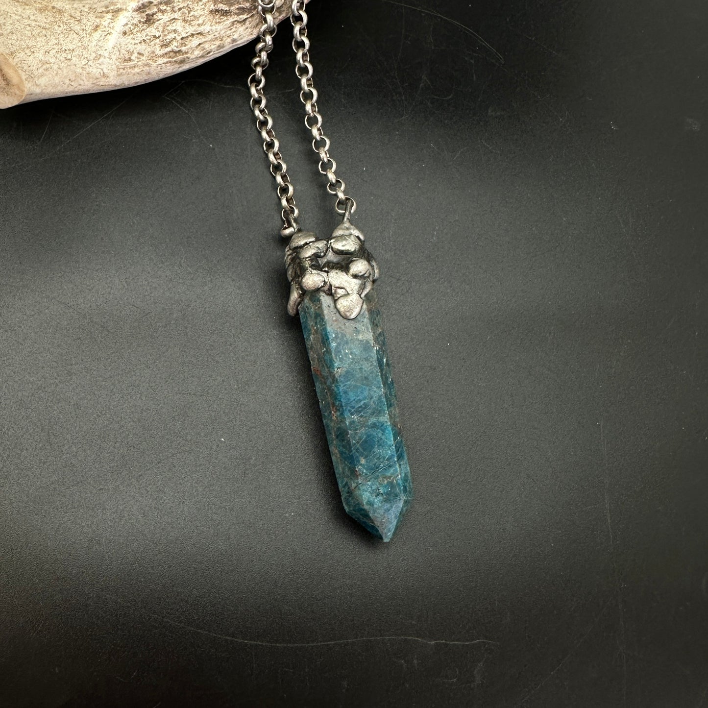 Shield ~ Amazonite Tower Talisman Necklace