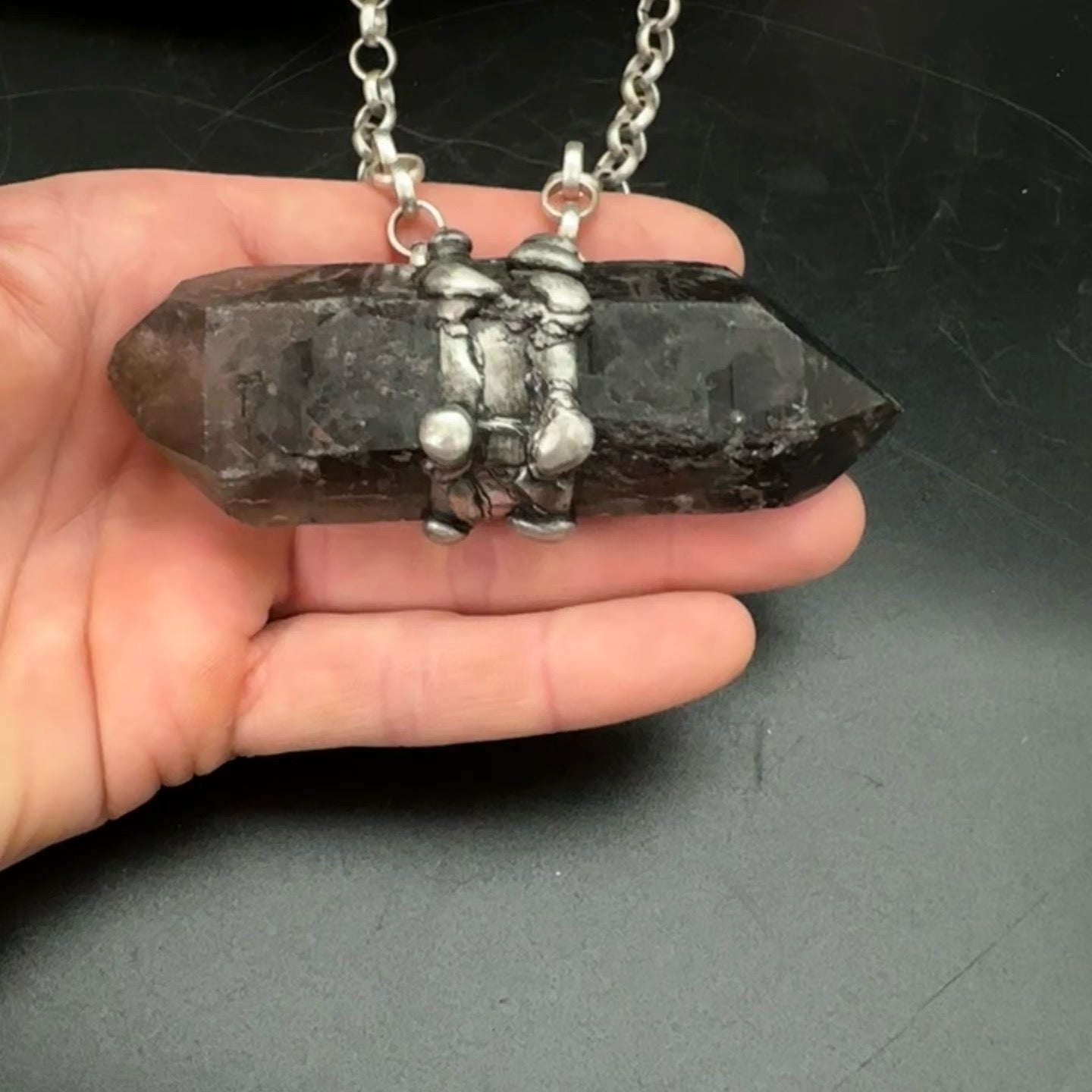 Strive ~  Smoky Quartz Point Necklace