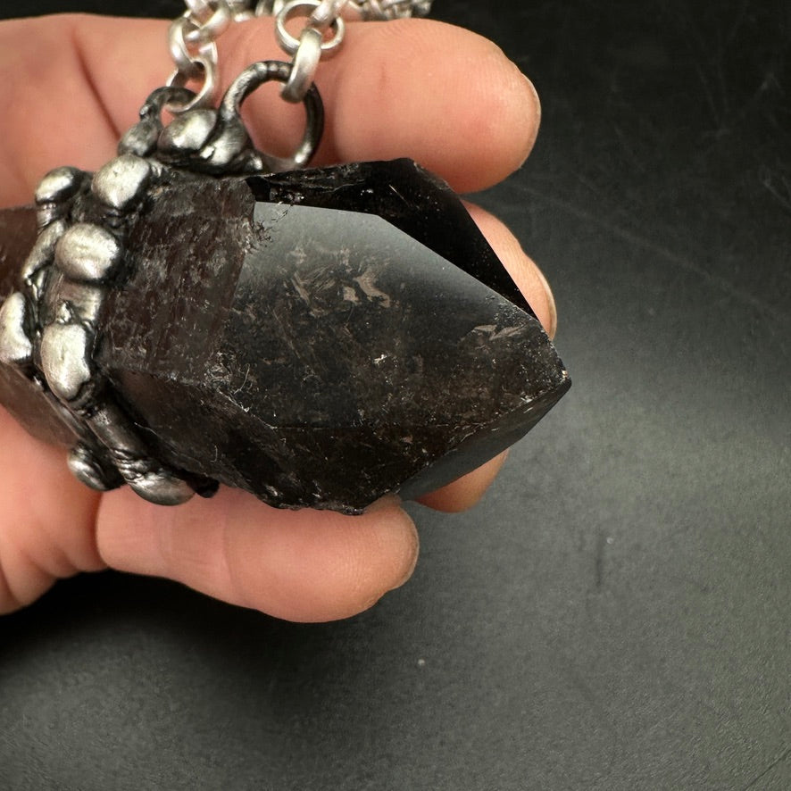 Strive ~  Smoky Quartz Point Necklace