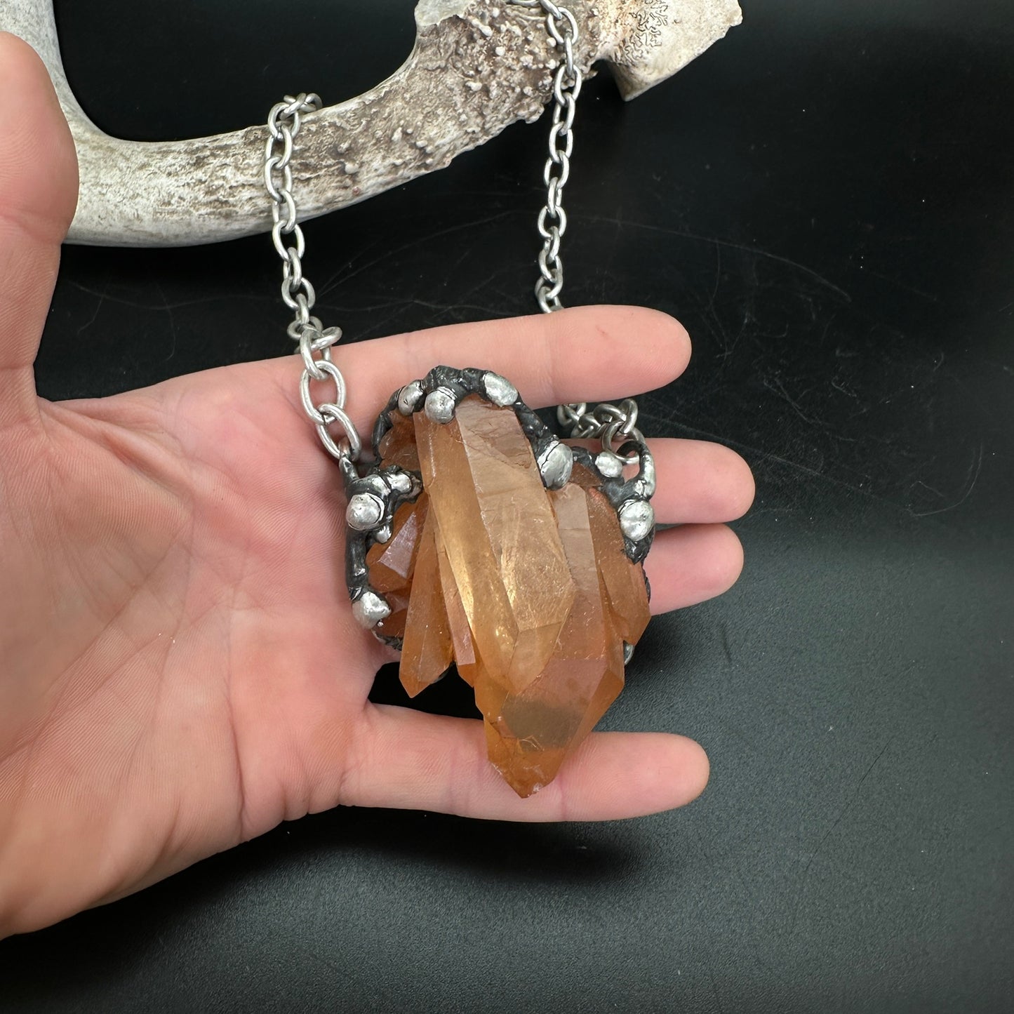 Deja Vu ~ Tangerine Quartz Necklace