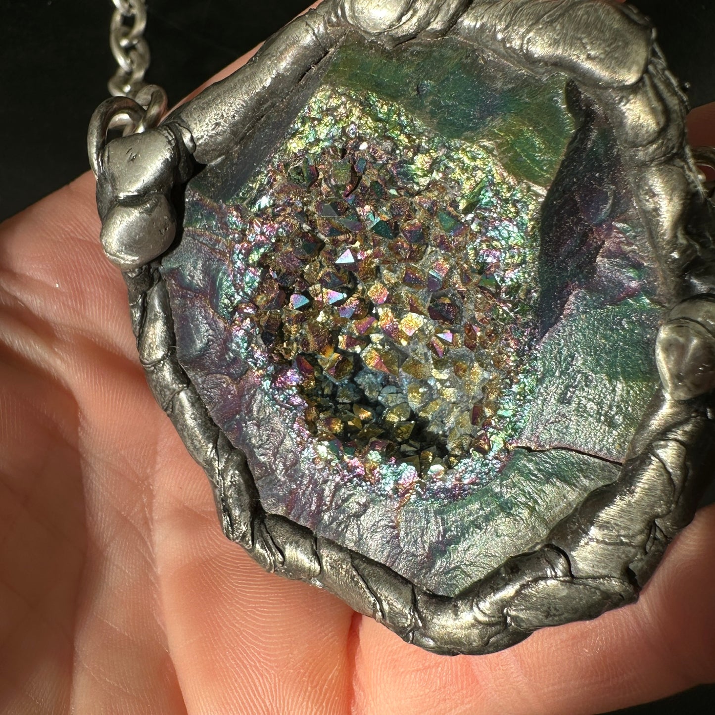 Majestical ~ Unicorn Quartz Geode Necklace