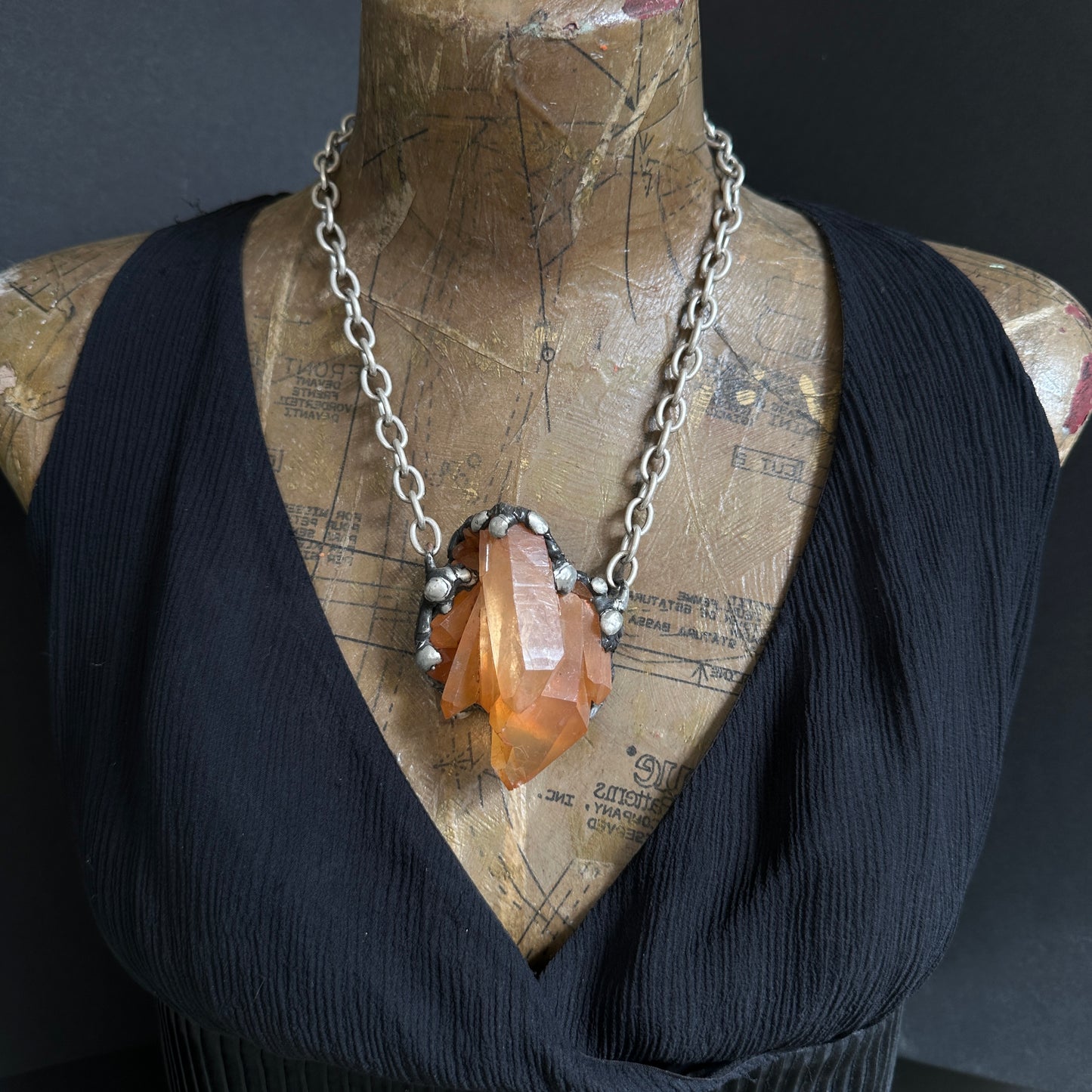 Deja Vu ~ Tangerine Quartz Necklace