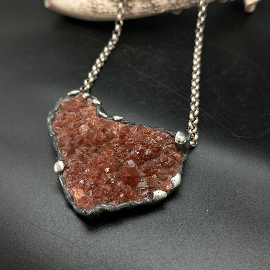 Open ~ Red Quartz Statement Necklace