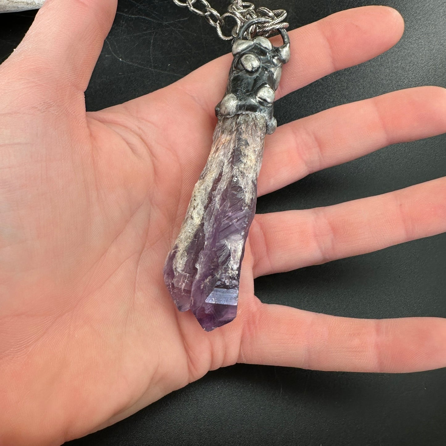 Conjure ~ Raw Amethyst Point Necklace