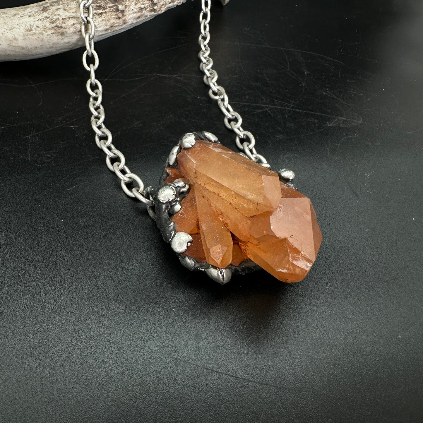 Deja Vu ~ Tangerine Quartz Necklace