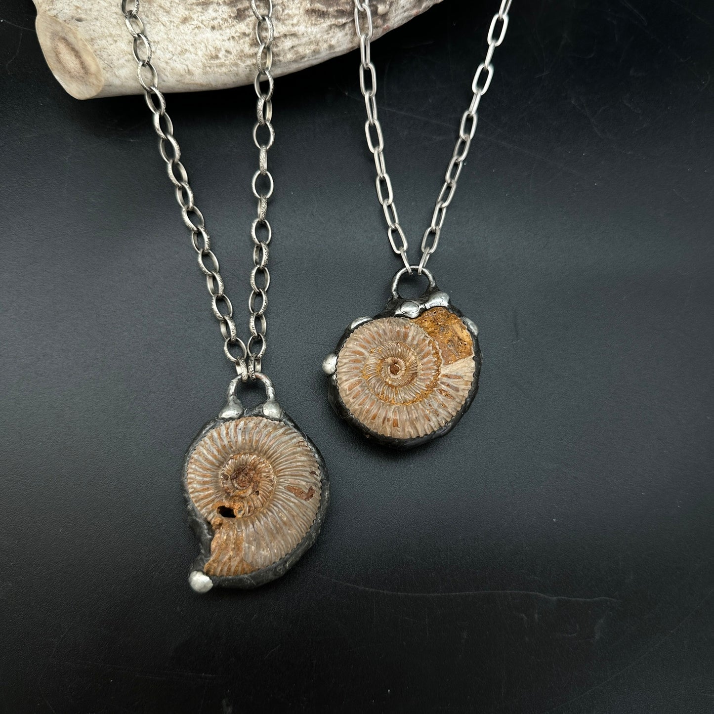 Spirals ~ Moroccan Fossil Ammonite Necklace